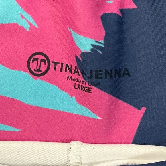 Tina + Jenna Blue Flounce Skort with Built-In Shorts – Large – Quick-Dry Active - Picture 3 of 4